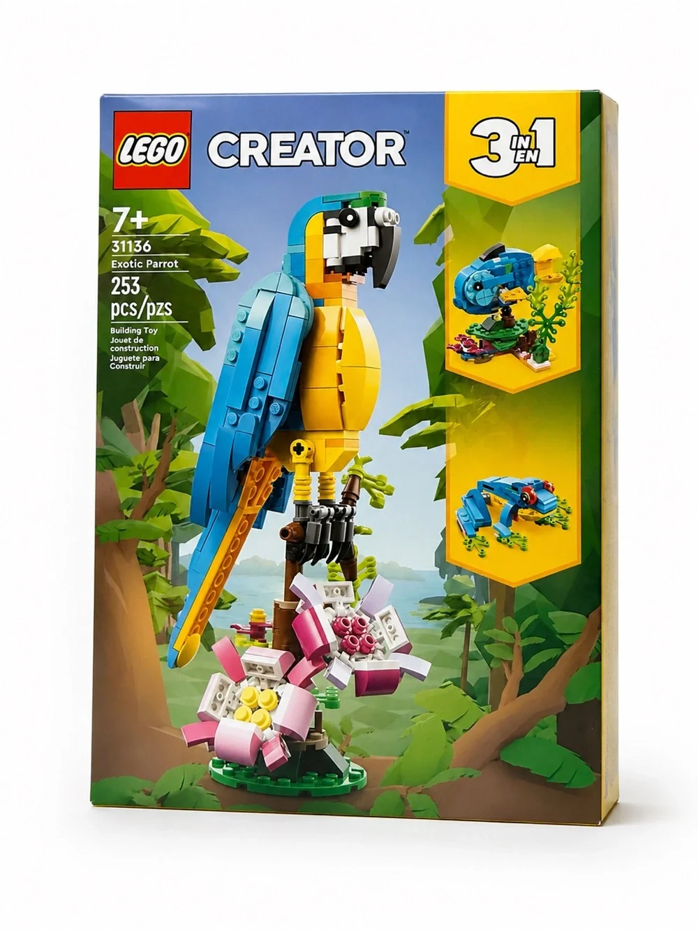 LEGO Creator Exotic Parrot Building Set - Blue, Yellow, Pink